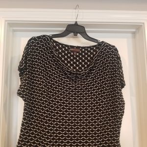 Black and white blouse